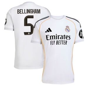 NWT Adidas Real Madrid #5 Jude Bellingham 25/26 Authentic Home Soccer Jersey Med
